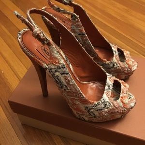 Missoni Embroidered Slingbacks
